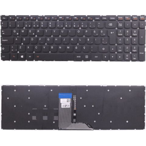 Lenovo 5CB0J34016, 5CB0J34023 Klavye Led Işıklı Siyah TR