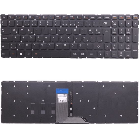 Lenovo 5CB0J34091 Klavye Led Işıklı Siyah TR