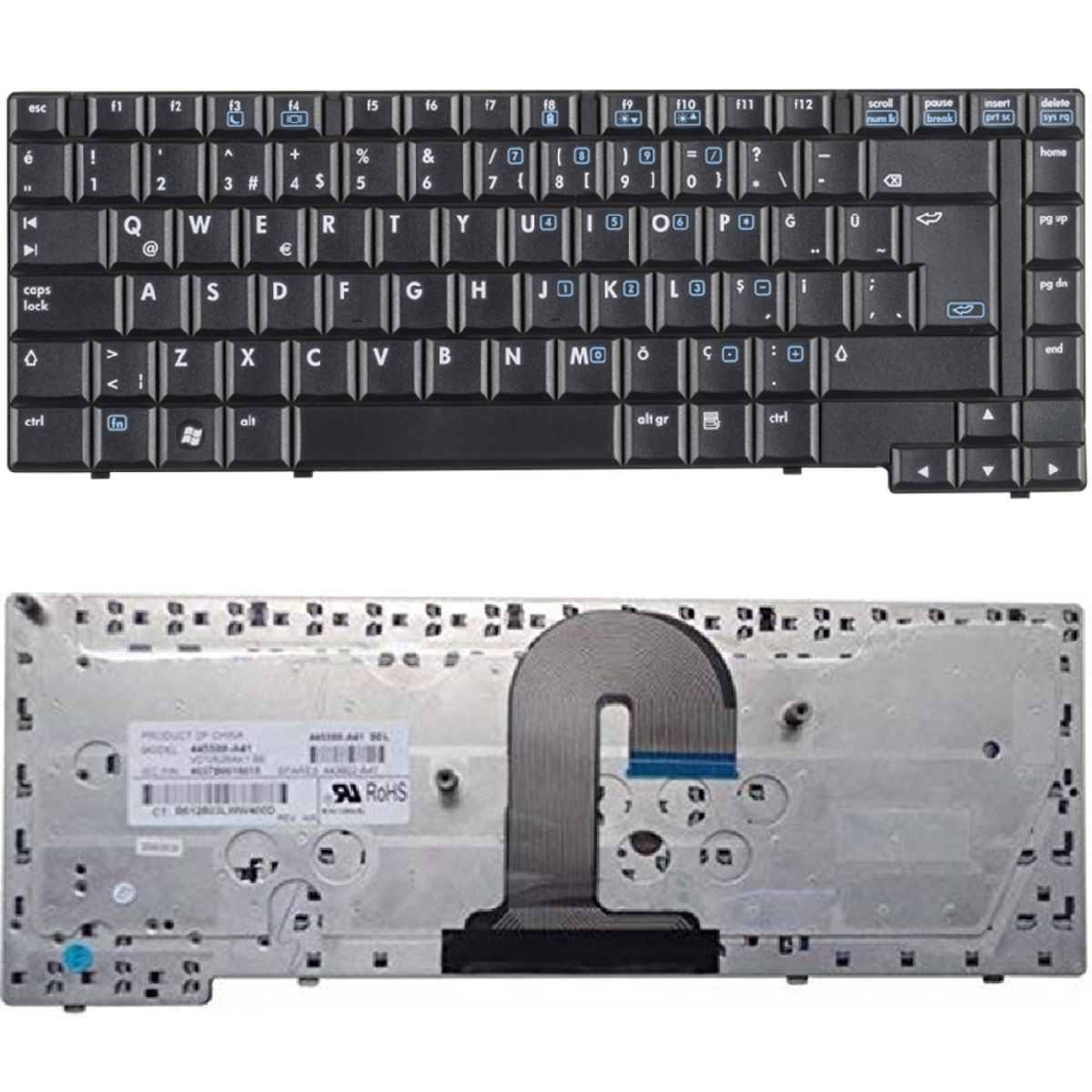 Hp 9J.N8282.C0T, NSK-H4C0T, 6037B0015819 Klavye Tuş Takımı Tuş Seti Siyah Türkçe
