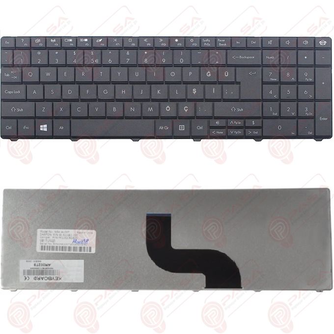 Packard Bell TE69HW, TE69-HW, TE69KB, TE69-KB Klavye Tuş Takımı VER.2 Siyah Q Türkçe