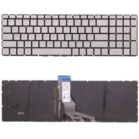 Hp L24925-001, L24925-141 Klavye Tuş Takımı Işıklı Türkçe Q Gümüş