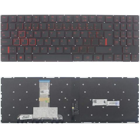 Lenovo 5CB0N67285, 5CB0N67276, 5CB0N67268 Uyumlu Klavye Işıklı Kırmızı Tuş Takımı Tuş Seti Türkçe