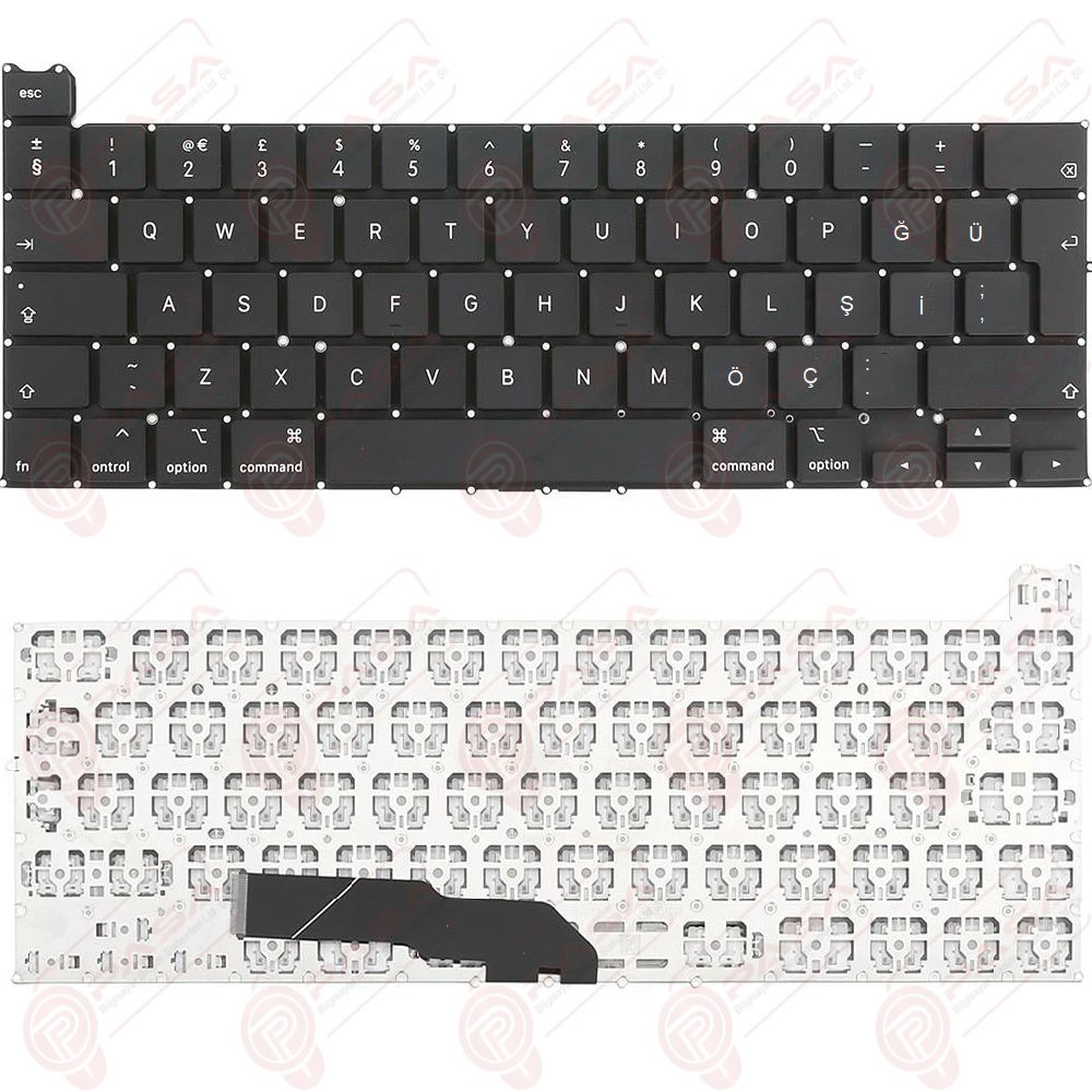 Apple MacBook Pro MWP42LL/A, MWP42TU/A, MWP52LL/A, MWP52TU/A Klavye Tuş Takımı Tuş Seti Siyah Türkçe