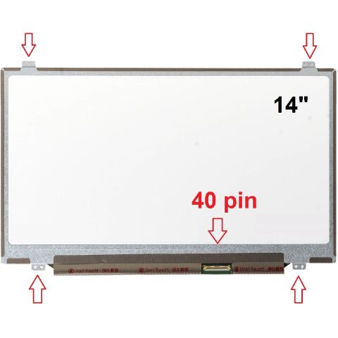 Asus UL80A, UL80Ag Ekran 14 Slim 40 Pin Screen