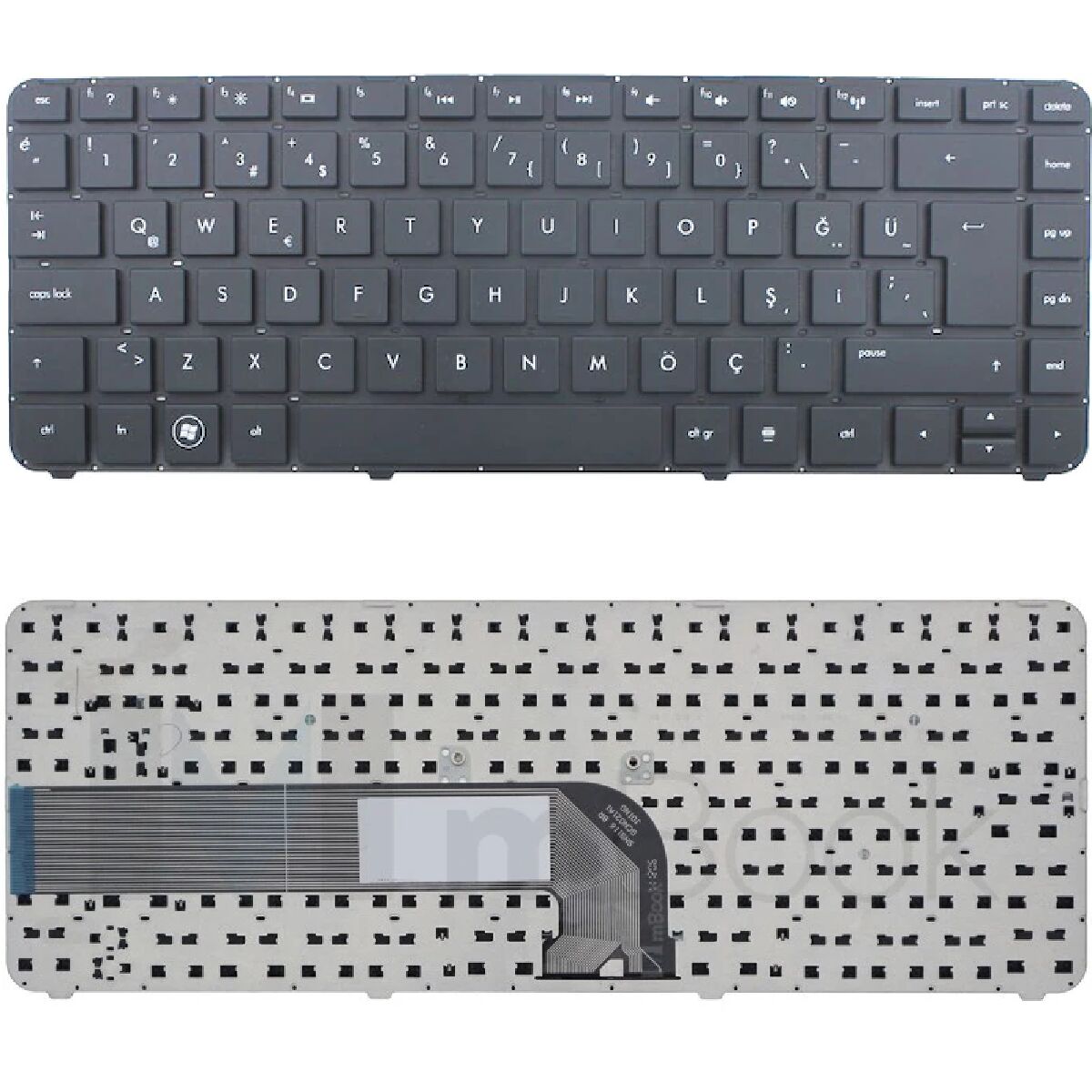Hp 653147-001, 653147-141, 654484-001, 654484-141 Uyumlu Klavye Tuş Takımı Tuş Seti Siyah Türkçe