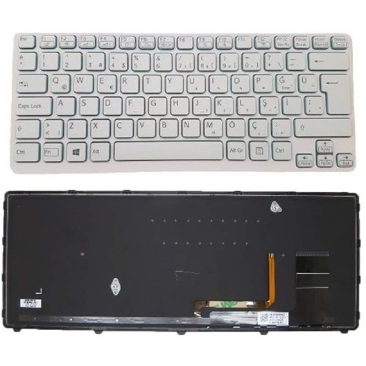 Sony Vaio SVF14N1E2E, SVF14N1E2R Klavye Led Işıklı Gri TR