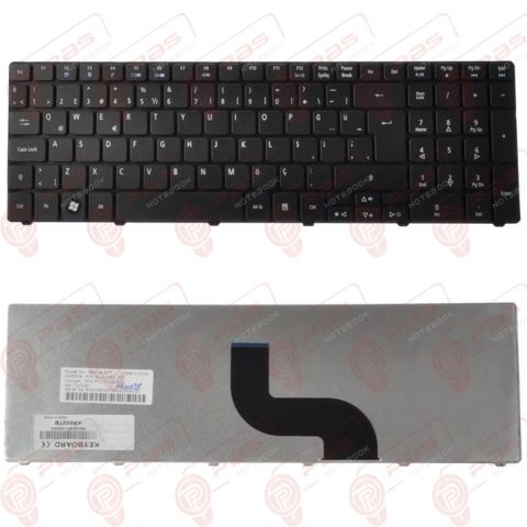 Acer Aspire E1-531-10052G32Mnks Uyumlu Klavye Tuş Takımı Tuş Seti Siyah Türkçe
