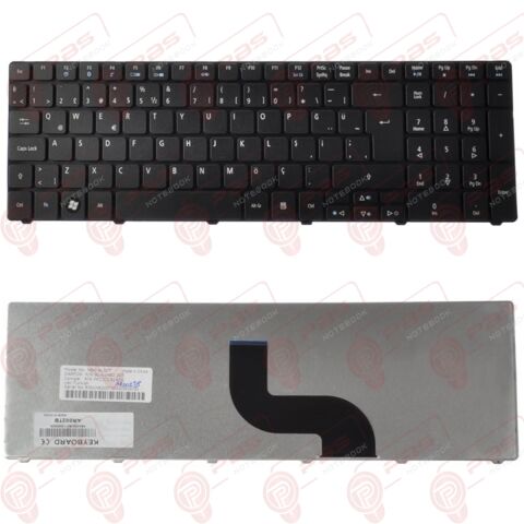 Acer Aspire E1-531-10052G32Mnks Uyumlu Klavye Tuş Takımı Tuş Seti Siyah Türkçe