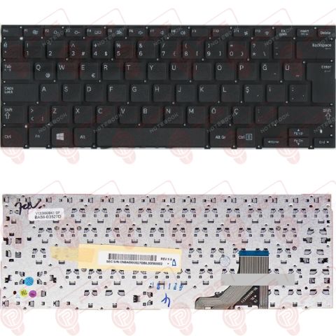 Samsung BA75-04236A, BA75-04236F, MP-12C1UKB, CNBA5903255 Uyumlu Klavye Tuş Takımı Siyah TR