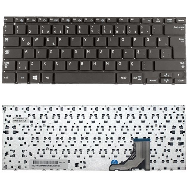 Samsung NP540U3C, NP540U3C-A01TR, NP540U3C-A02TR, NP540U3C-A03TR Uyumlu Klavye Tuş Takımı Siyah TR