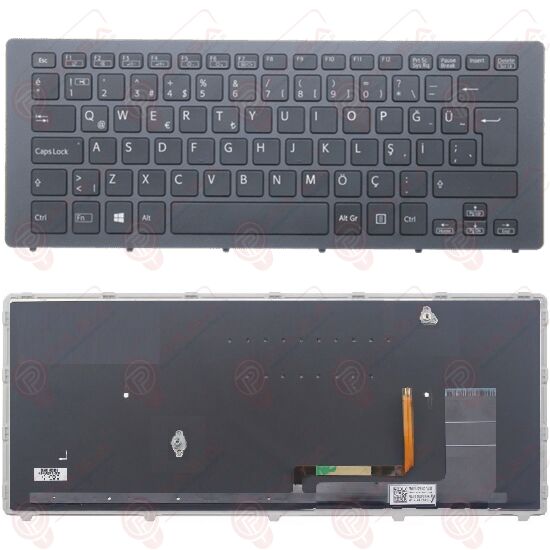 Sony Vaio SVF15N25CXS, SVF15N26CXB Klavye Led Işıklı Siyah TR