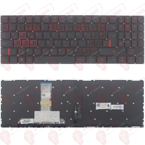 Lenovo V160420CK1, V160420CS1 Uyumlu Klavye Işıklı Kırmızı Tuş Takımı Tuş Seti Türkçe