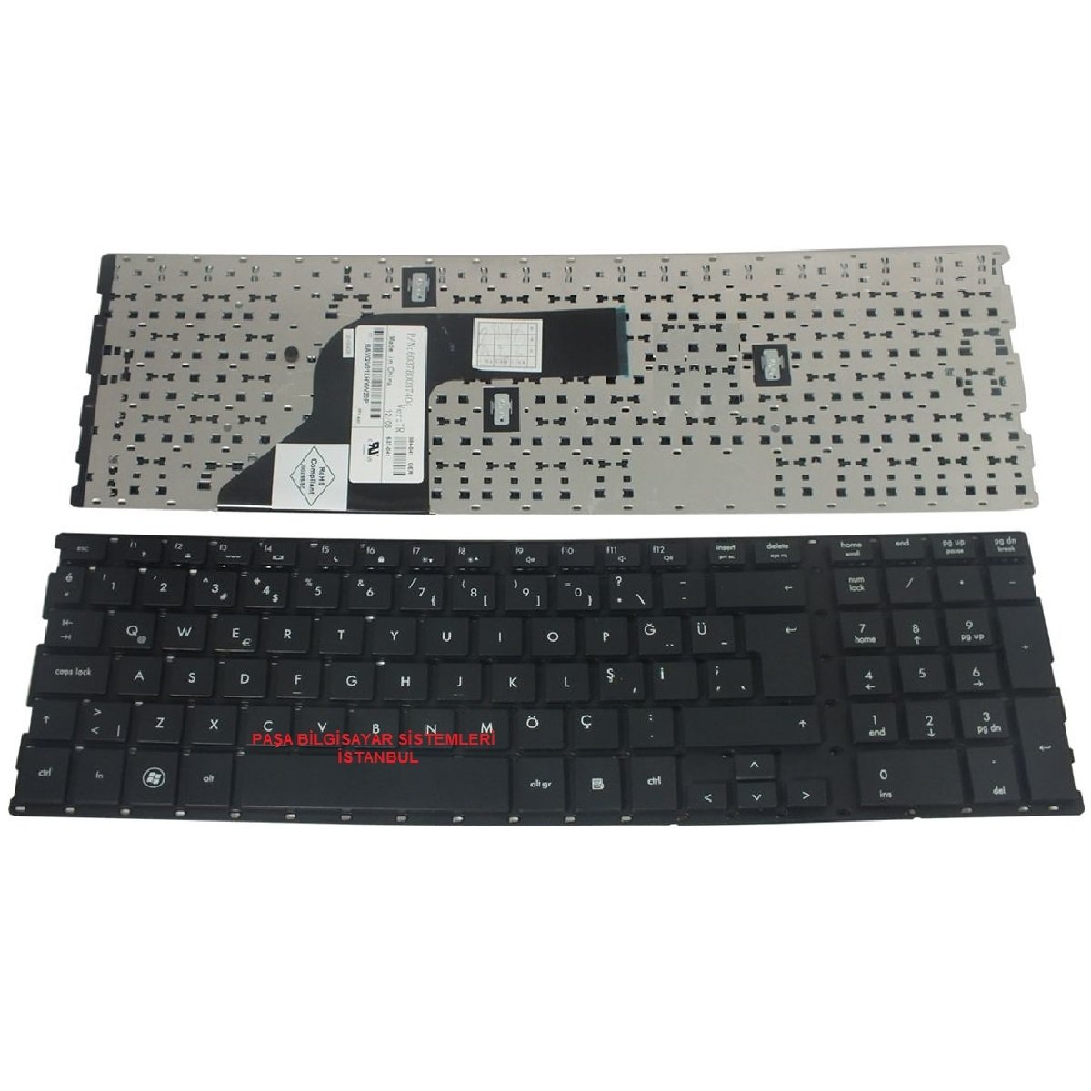 Hp 9J.N1U82.M01, 9J.N1U82.M0T Klavye Tuş Takımı Tuş Seti Siyah Türkçe