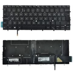 Dell XPS 9370, 13 9370, 13-9370, P82G Uyumlu Klavye Tuş Takımı Tuş Seti Led Işıklı Siyah Türkçe