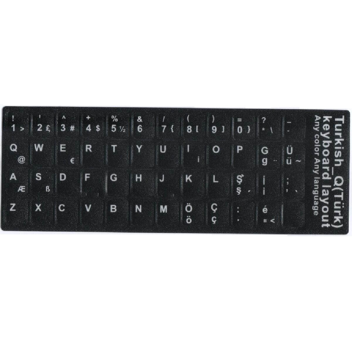 NOTEBOOK İÇİN TÜRKÇE Q KLAVYE STİCKER ETİKET SİYAH