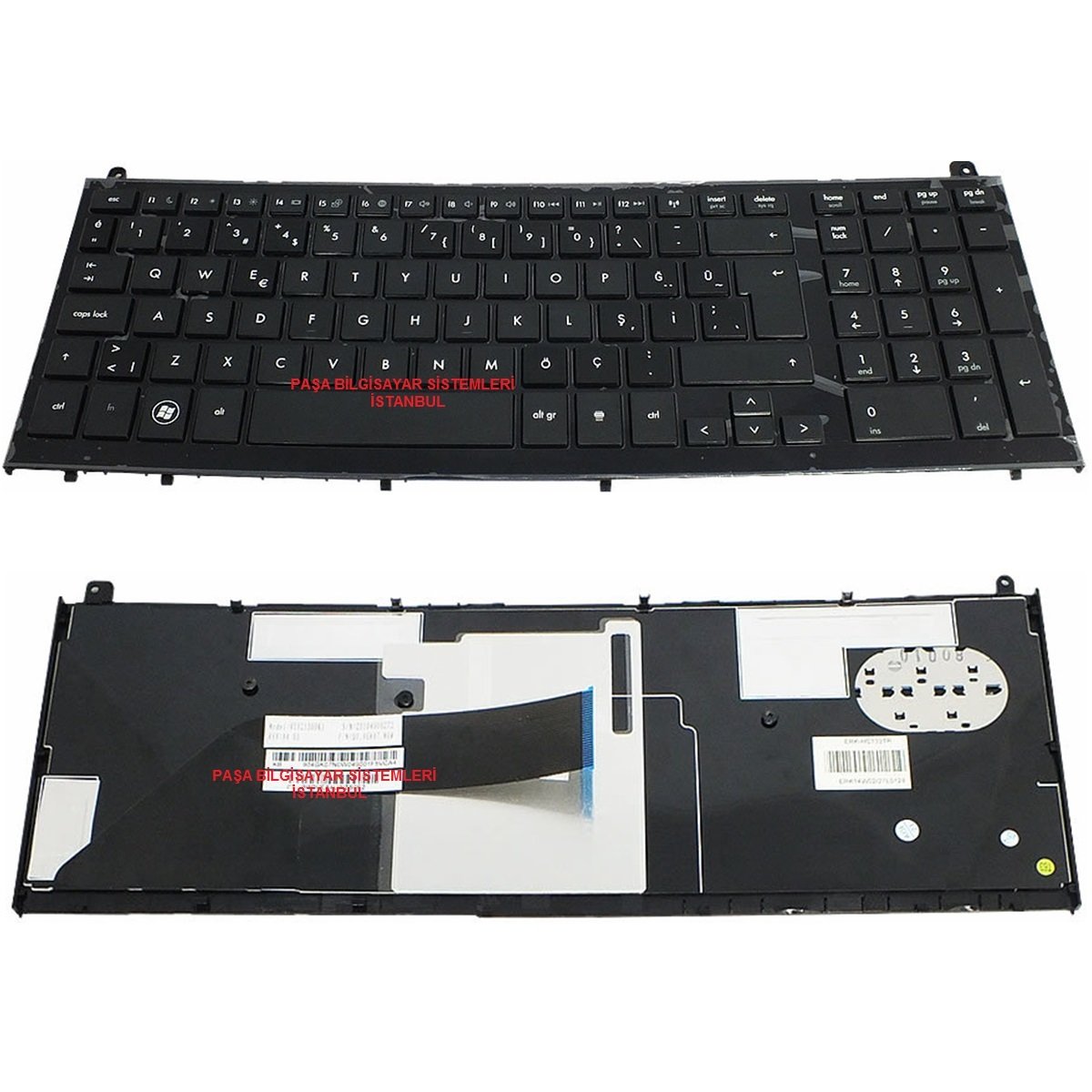 Hp MP-09K16TR-4423, MP-09K13U4-442, MP-09K16TQ-4423 Klavye Tuş Takımı Tuş Seti Siyah Türkçe