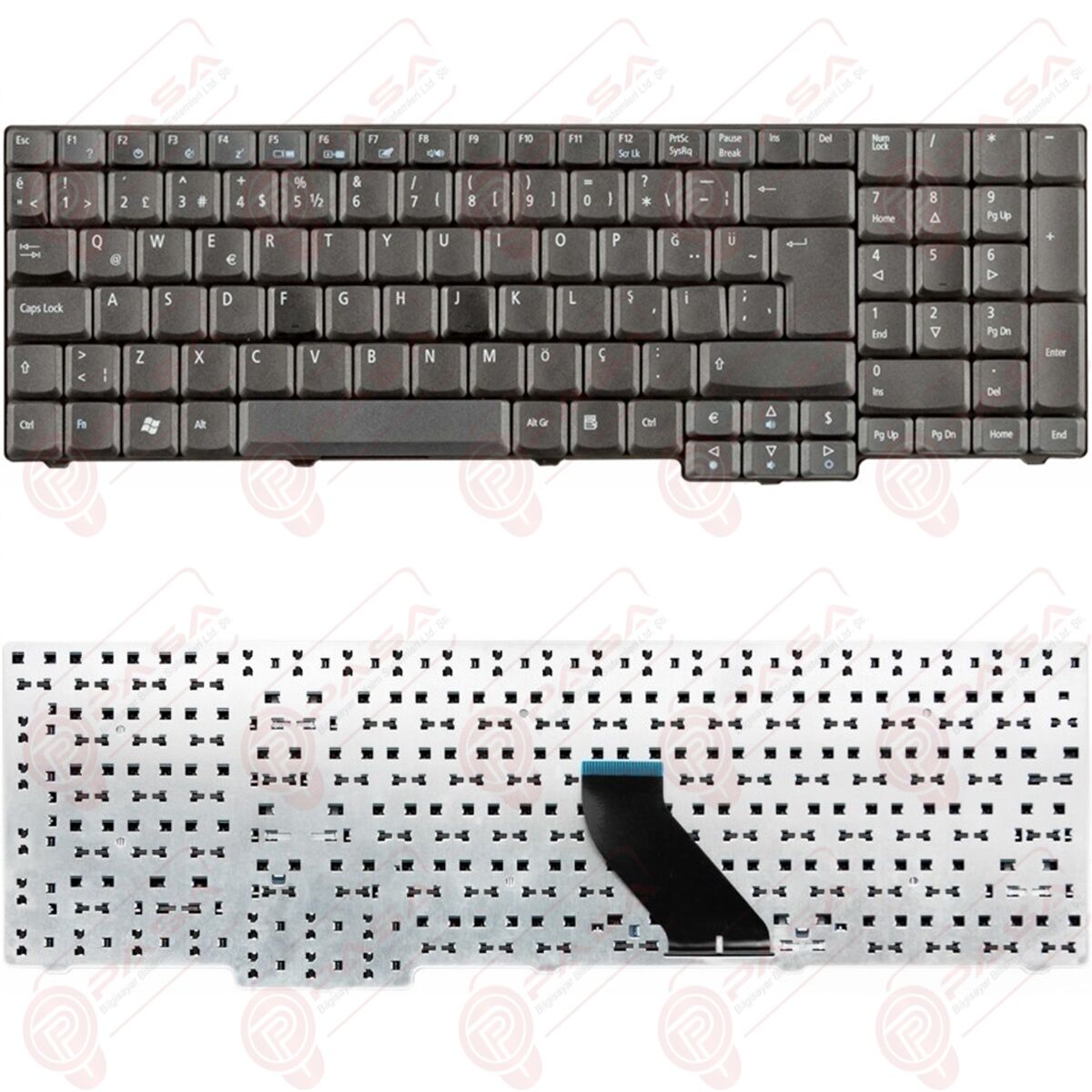 Acer 9J.N8782.F0T, 9J.N8782.M1D, 9J.N8782.Q0T, 9J.N8782.R0T Klavye Tuş Takımı Tuş Seti Siyah Türkçe
