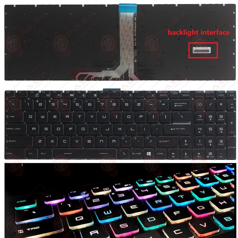 MSI MS-17C8, MS17C8 Klavye Tuş Takımı RGB Işıklı Siyah Ver.2 TR