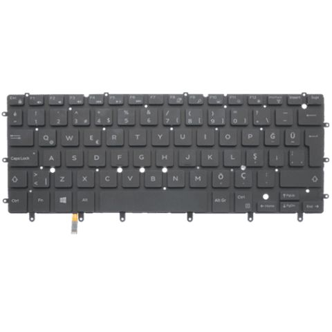 Dell inspiron 7568, 15 7568, 15-7568, P55F Uyumlu Klavye Tuş Takımı Tuş Seti Led Işıklı Siyah Türkçe