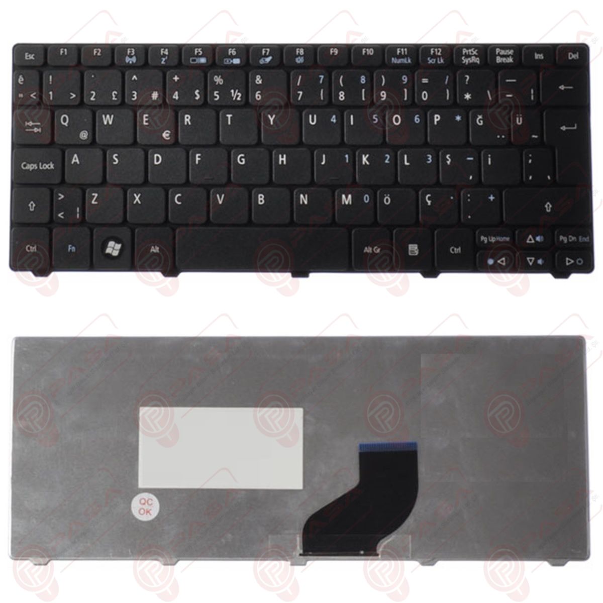 Acer Aspire One 521, AO521, 533, AO533 Klavye Tuş Takımı Tuş Seti Siyah Türkçe