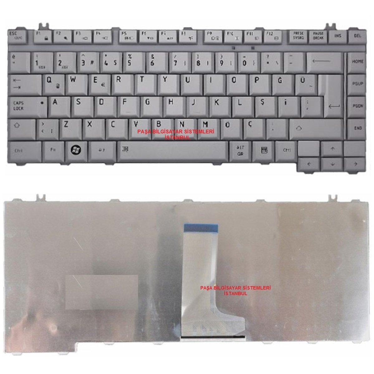 TOSHİBA SATELLİTE L300D-14W, L300D-20M KLAVYE GRİ TUŞ TAKIMI TÜRK