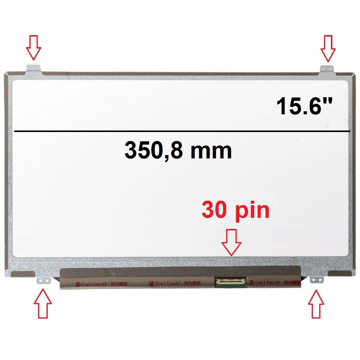 Lenovo ideaPad S340-15IWL, 81N8, 81RK, 81QF Ekran 15.6 Slim 30 Pin Genişlik 350.88mm
