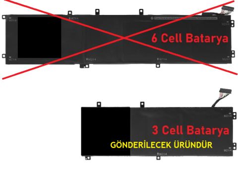 Nion Dell 5D91C 05D91C, 62MJV, 062MJV 3-Cell Uyumlu Batarya Pil