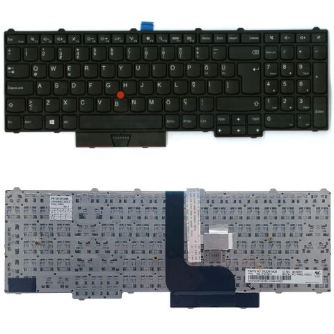 Lenovo ThinkPad P50, 20EN, 20EQ Uyumlu Klavye Tuş Takımı Tuş Seti Siyah Türkçe