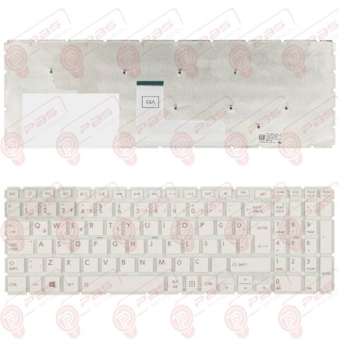 Toshiba Satellite P50-C-10G, P50-C-110 Klavye Beyaz Tuş Takımı TR Q Dizüstü Klavye