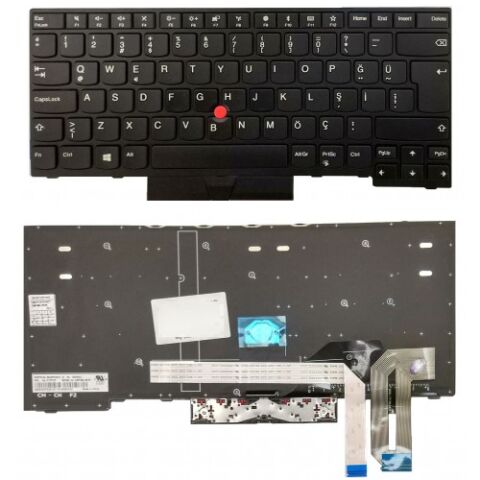 Lenovo ThinkPad E480, 20KN, 20KQ Uyumlu Klavye Tuş Takımı Tuş Seti Siyah Türkçe