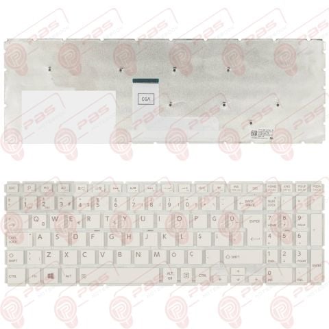 Toshiba Satellite S50-B-12Z, S50-B-133 Klavye Beyaz Tuş Takımı Türkçe Q