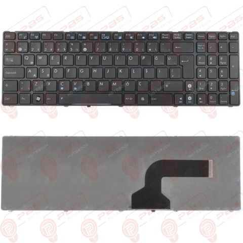 Asus K52, K52DE, K52DR, K52DY, K52F, K52N Klavye Tuş Takımı Tuş Seti Siyah Türkçe