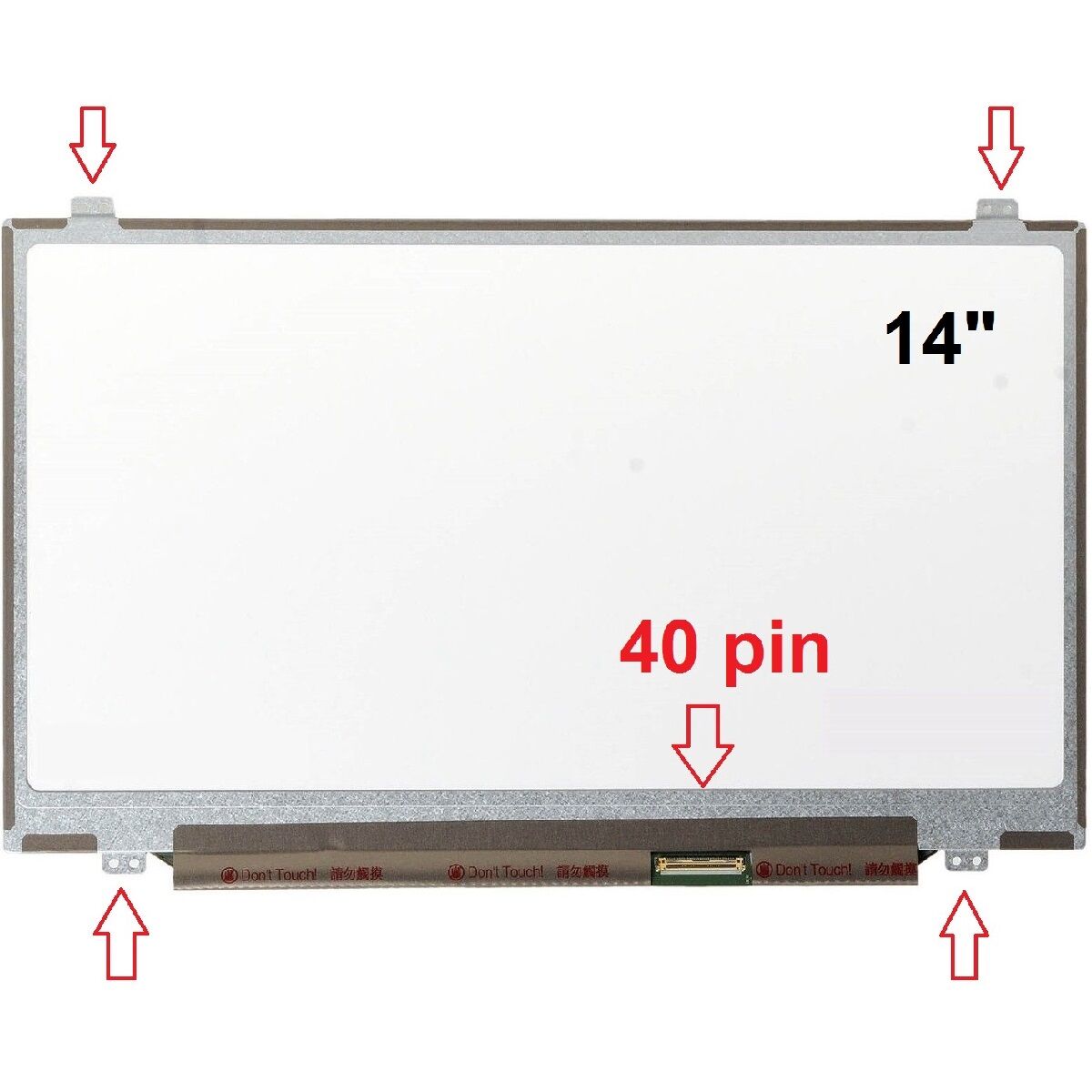 Hp Pavilion DM4-1200, DM4-1300 Ekran 14 Slim 40 Pin Screen