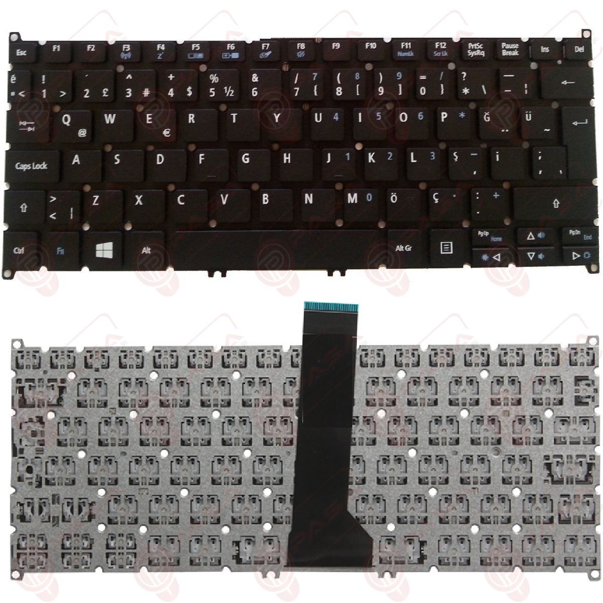 Acer Aspire V5-122P-61454G32nss Klavye Tuş Takımı Tuş Seti Siyah Türkçe