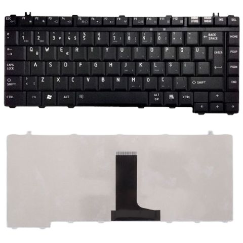 Toshiba Satellite A300D-1QE, A300D-1T2 Klavye Siyah Tuş Takımı Q TR Tuş Seti