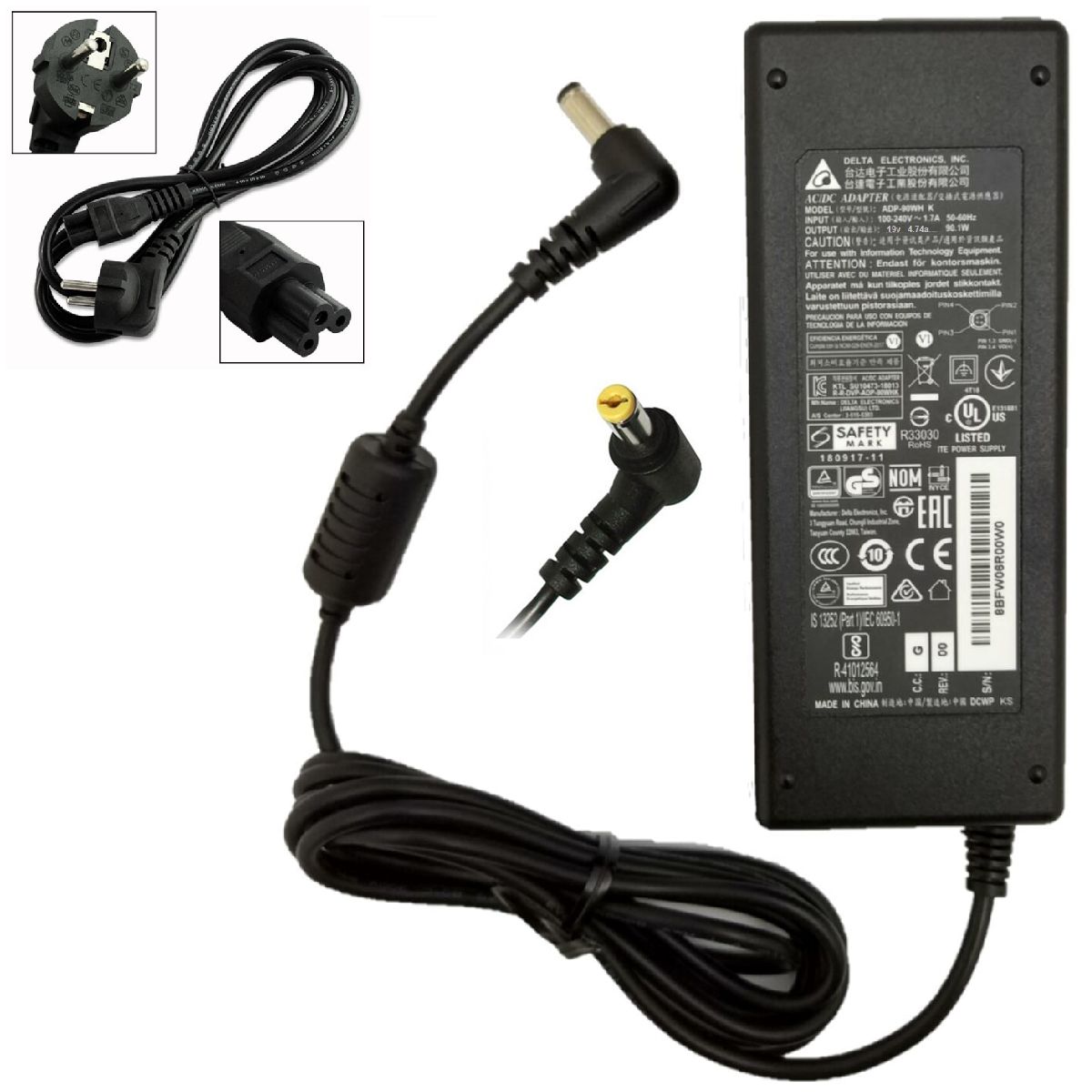 Delta Electronics Packard Bell LS44-HR-501TK, LS44-HR-606TK Adaptör Şarj Aleti Şarj Cihazı