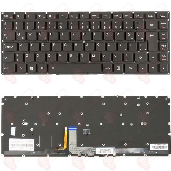 Lenovo V-152720AS1, V152720AS1 Klavye Led Işıklı Siyah TR