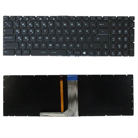 MSI WT72 6QJ, WT726QJ Klavye Tuş Takımı Işıklı Siyah Türkçe