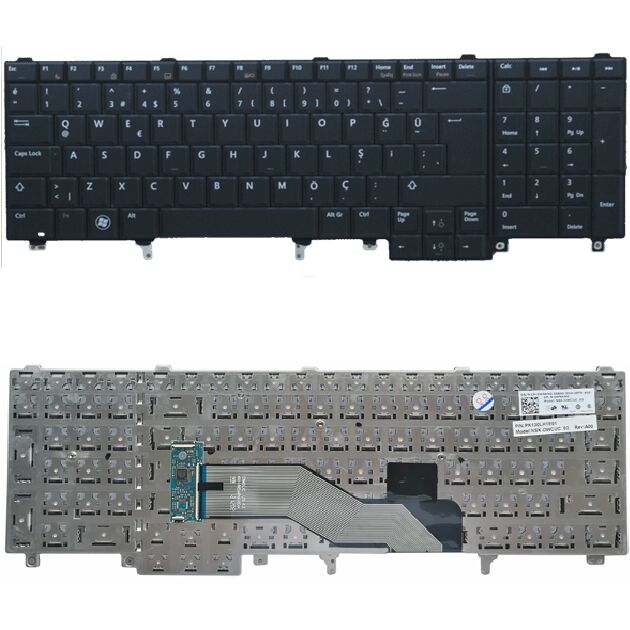 Dell H0VX7, 0H0VX7, M8F00, 0M8F00, MH46V, 0MH46V Klavye Tuş Takımı Tuş Seti Siyah Türkçe