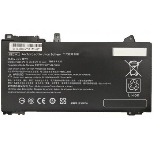 Nion Hp RE03, RE03XL, RE03045XL-PL, REO3, REO3XL, REO3045XL-PL Uyumlu Batarya Pil