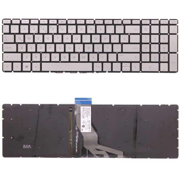 Hp Pavilion 15-CC011NT, 15-CC012NT Klavye Tuş Takımı Işıklı Türkçe Gümüş Q Tuş Yapısı