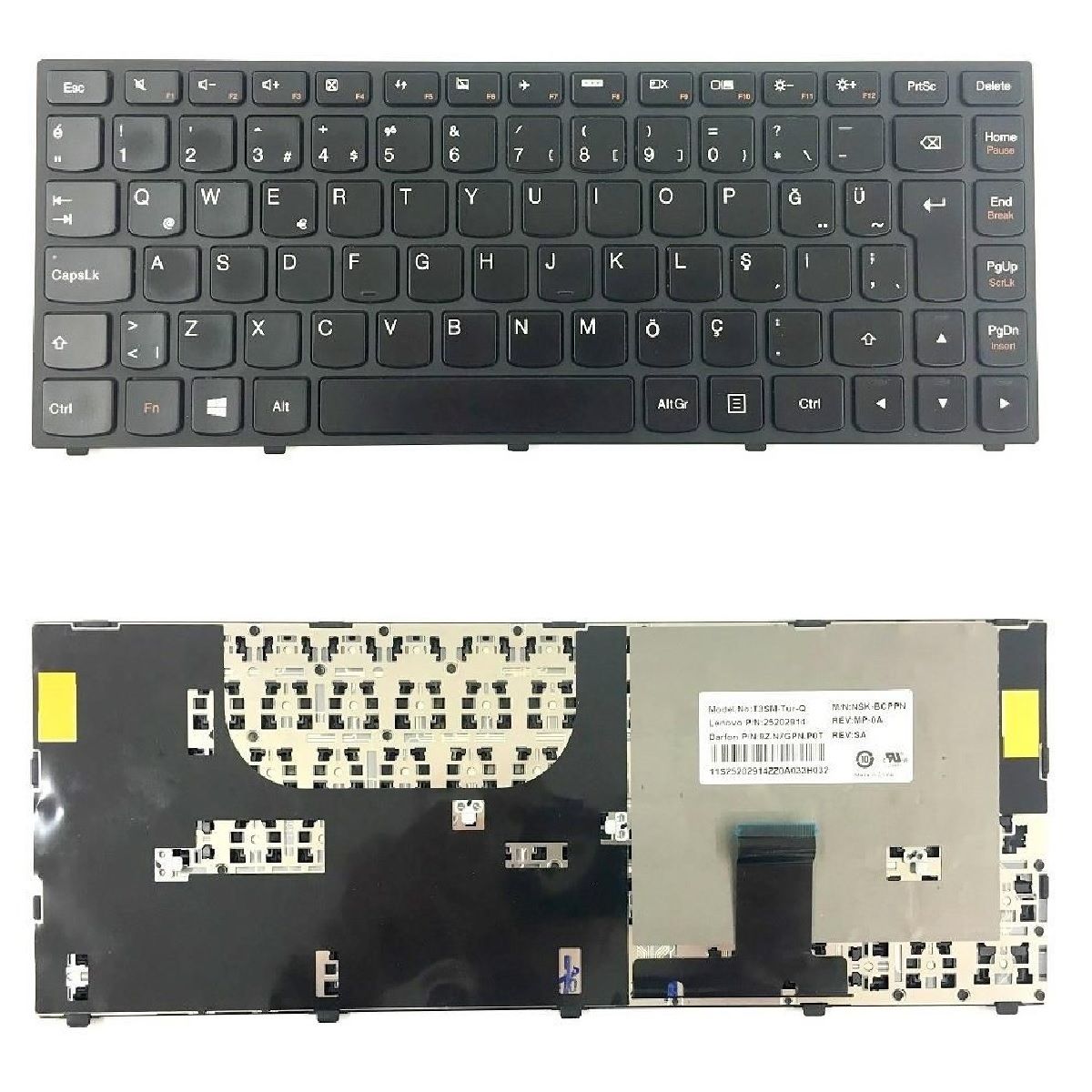 Lenovo 59-367764, 59-367765 Klavye Tuş Takımı Tuş Seti Siyah Türkçe