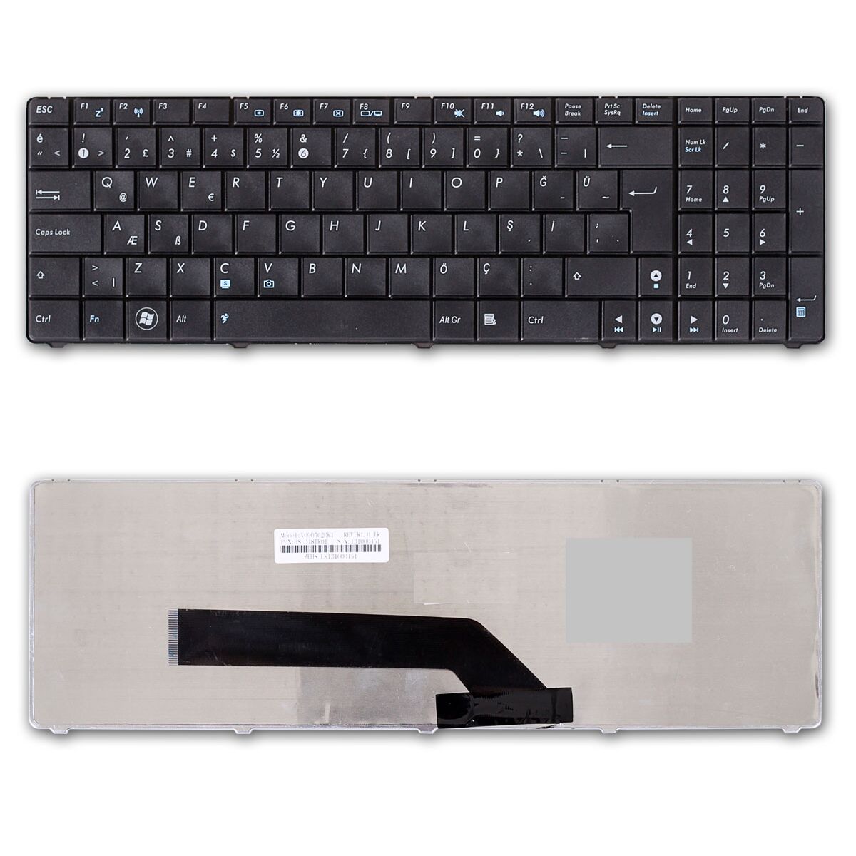 Asus X5DIJ-SX039C, X5DIJ-SX247V, X5DIN-SX183V Klavye Tuş Takımı TR Siyah Q