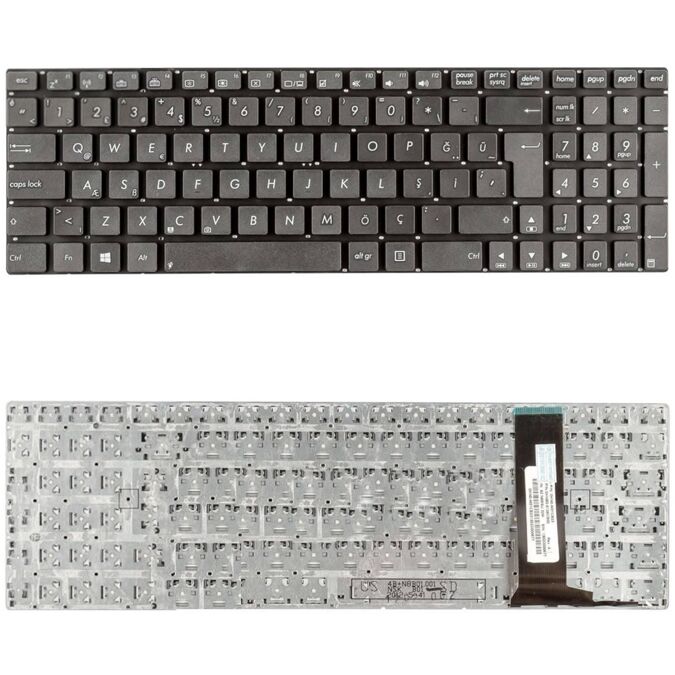 Asus N56V, N56VJ, N56VB, N56VM, N56VV, N56VZ Klavye Tuş Takımı Tuş Seti Siyah Türkçe