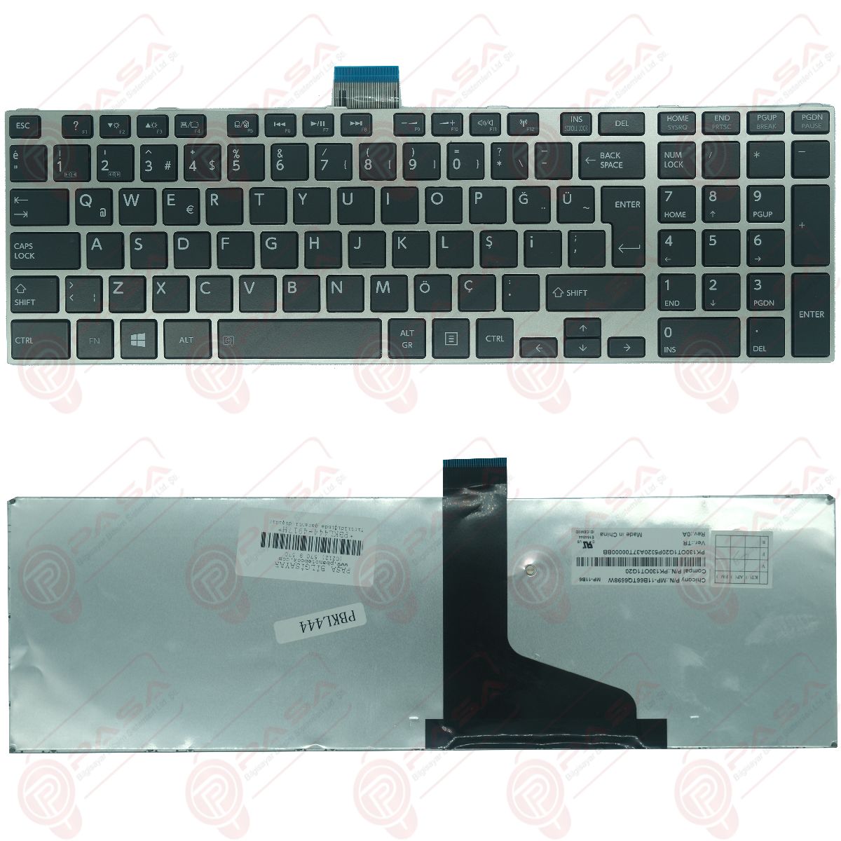 Toshiba Satellite L850-1J4, L850-1JW Klavye Tuş Takımı Gri TR