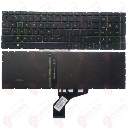 Hp Pavilion 15-EC0006NT, 15-EC0007NT, 15-EC0008NT Klavye Tuş Takımı Tuş Seti Yeşil Led Işıklı Türkçe