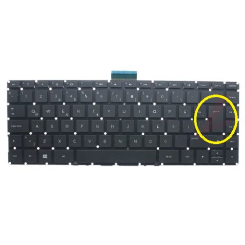Hp Pavilion 13-S000NT x360, 13-S001NT x360 Uyumlu Klavye Tuş Takımı Büyük Enter Tuş Seti Siyah TT