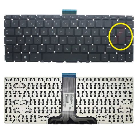 Hp Pavilion 13-S000NT x360, 13-S001NT x360 Uyumlu Klavye Tuş Takımı Büyük Enter Tuş Seti Siyah TT