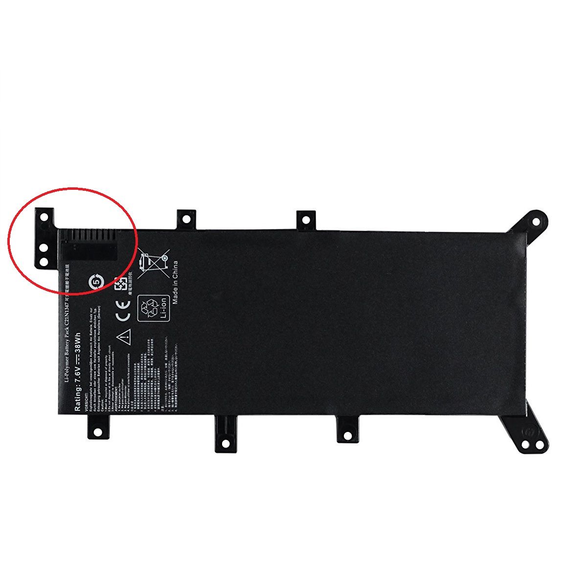 Asus K555LN-XO397H, K555LN-XO398D Batarya Pil VER.1 Battery Şarj Ünitesi