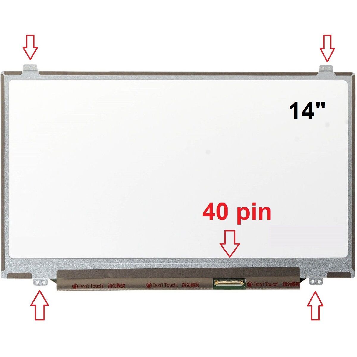 B140XW03 V.0, B140XW03 V.1, B140XW03 V.2 Ekran Panel 14 Slim 40 Pin